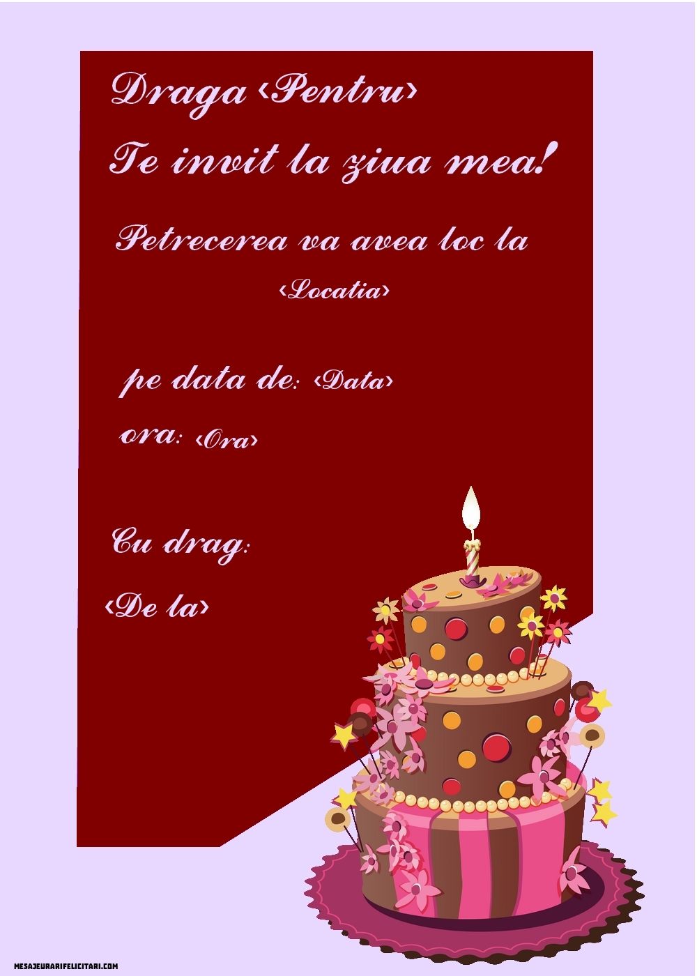 Text Invitatie Zi De Nastere Personalizare invitatii la zi de nastere | Pagina 3