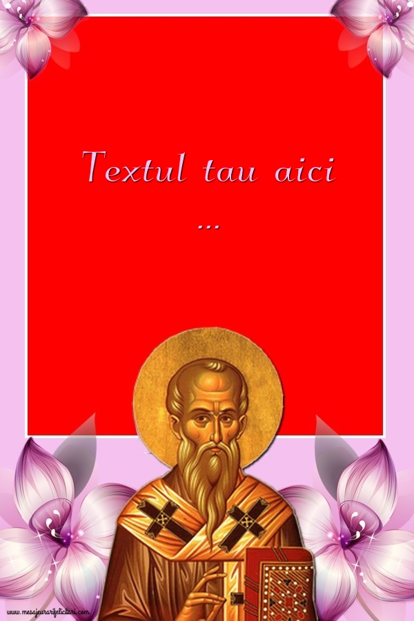 Personalizare felicitari cu text de Sfântul Alexandru
