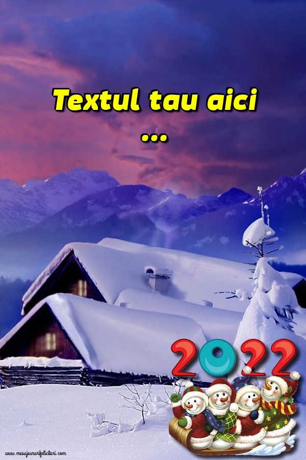 Personalizare felicitari cu text de Anul Nou