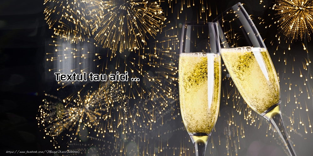 Personalizare felicitari cu text de Anul Nou | Artificii