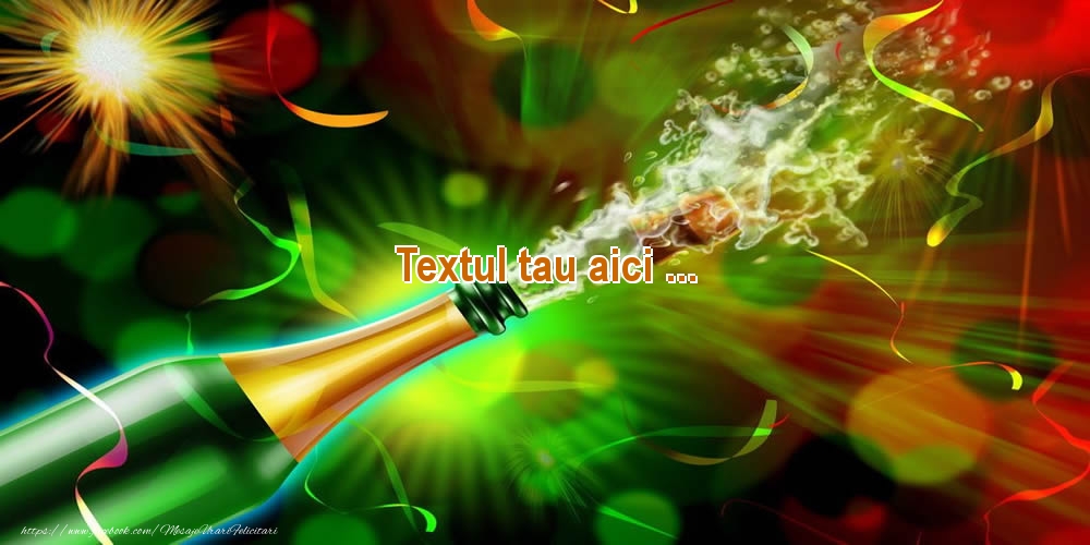 Personalizare felicitari cu text de Anul Nou | Artificii