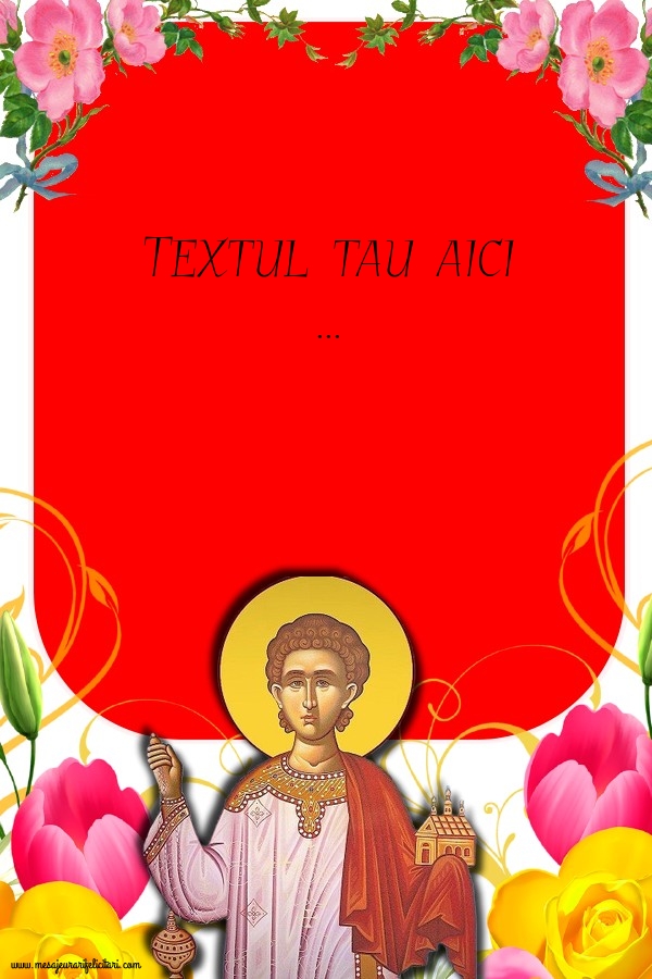 Personalizare felicitari cu text de Sfântul Ștefan