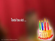 Personalizare felicitari cu text pentru copii Happy Birthday Cake