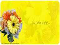 Personalizare felicitari cu text de Ziua Numelui Background flori