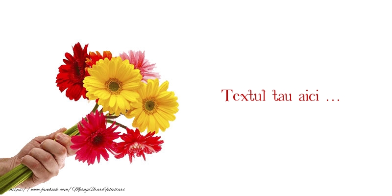 Personalizare felicitari cu text de zi de nastere | Flori
