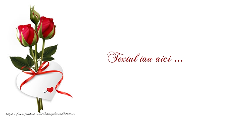 Personalizare felicitari cu text de zi de nastere | Flori cu inima