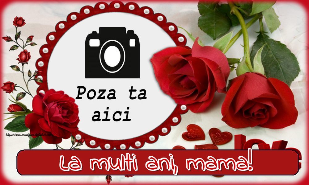 Personalizare felicitari de Ziua femeii 8 martie | La multi ani, mama! - Rama foto de 8 Martie