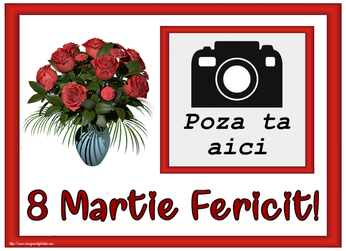 Personalizare felicitari de Ziua femeii 8 martie | 8 Martie Fericit! - Personalizeaza cu poza ta de profil facebook