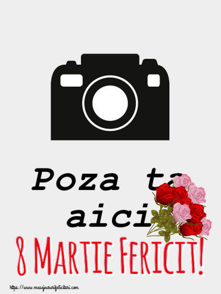 Personalizare felicitari de Ziua femeii 8 martie | 8 Martie Fericit! - Rama foto