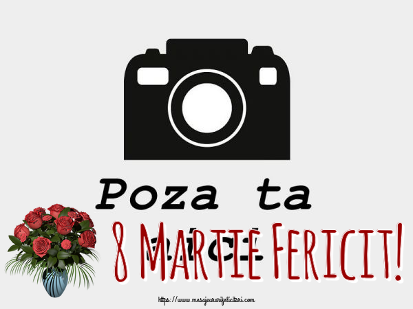 Personalizare felicitari de Ziua femeii 8 martie | 8 Martie Fericit! - Rama foto