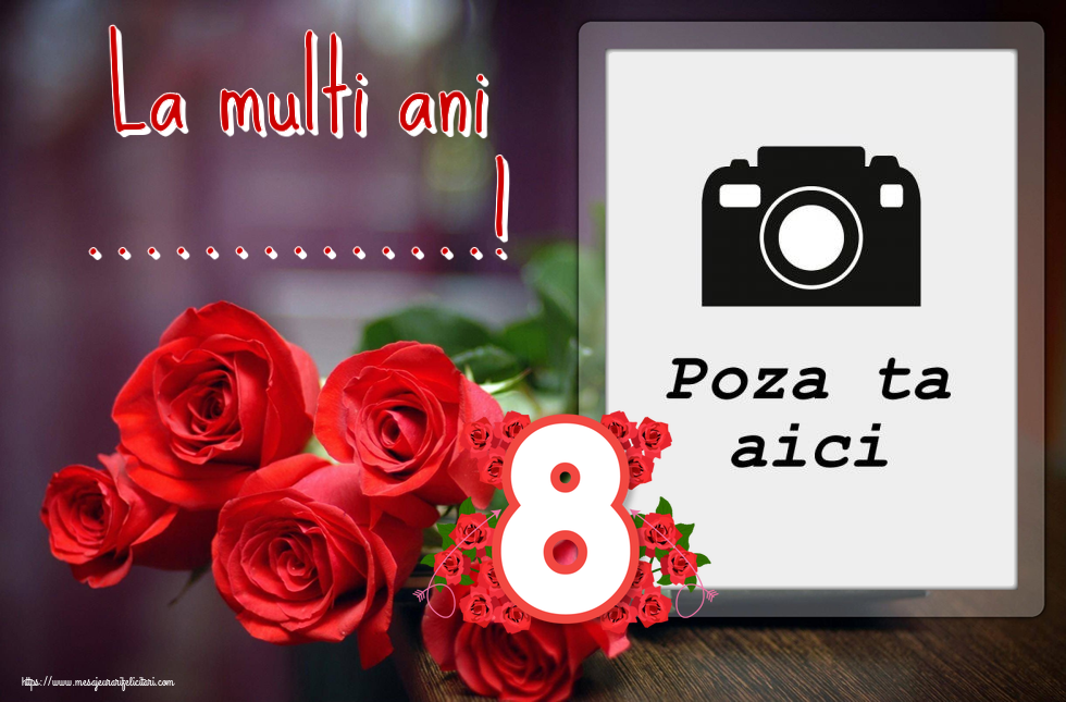 Personalizare felicitari de Ziua femeii 8 martie | La multi ani ...! - Rama foto
