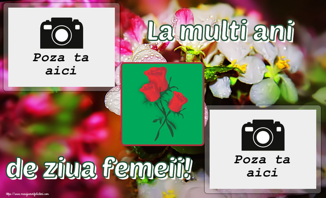 Personalizare felicitari de Ziua femeii 8 martie | La multi ani de ziua femeii! - Rama foto