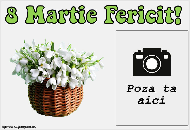 Personalizare felicitari de Ziua femeii 8 martie | 8 Martie Fericit! - Rama foto