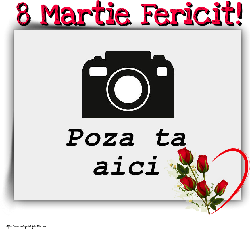 Personalizare felicitari de Ziua femeii 8 martie | 8 Martie Fericit! - Rama foto