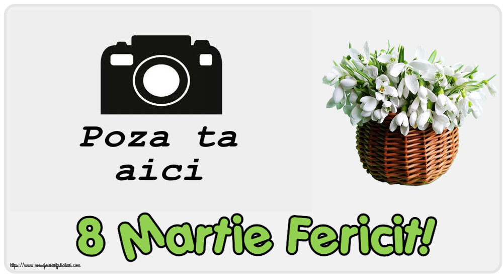 Personalizare felicitari de Ziua femeii 8 martie | 8 Martie Fericit! - Rama foto