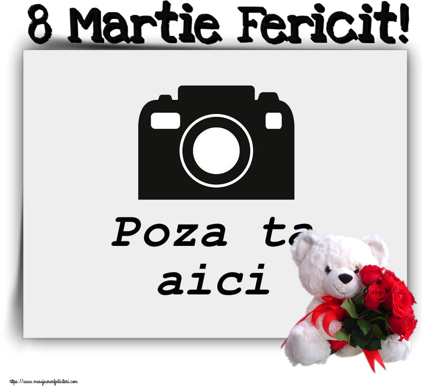 Personalizare felicitari de Ziua femeii 8 martie | 8 Martie Fericit! - Rama foto