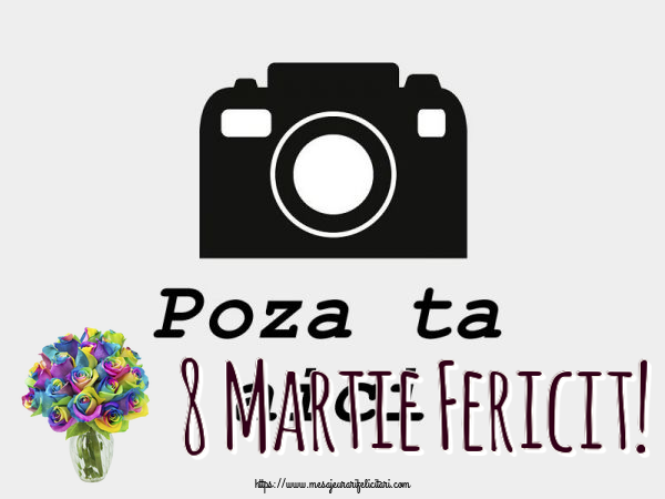 Personalizare felicitari de Ziua femeii 8 martie | 8 Martie Fericit! - Rama foto