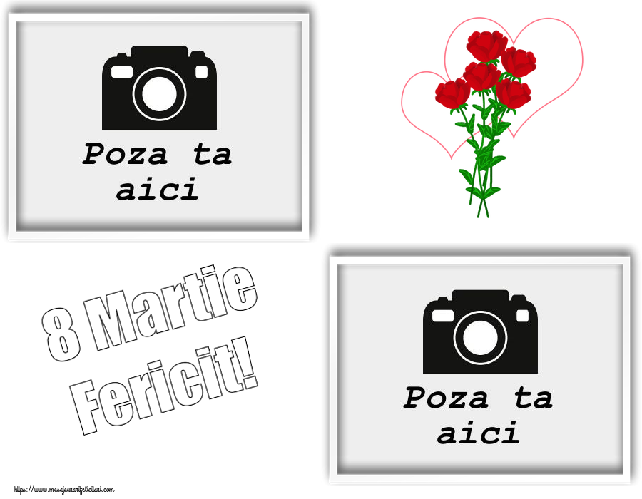 Personalizare felicitari de Ziua femeii 8 martie | 8 Martie Fericit! - Rama foto