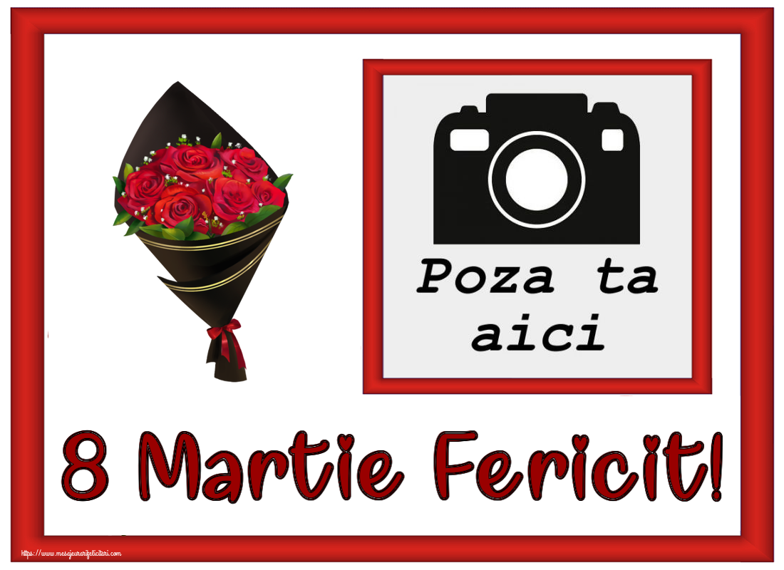 Personalizare felicitari de Ziua femeii 8 martie | 8 Martie Fericit! - Personalizeaza cu poza ta de profil facebook