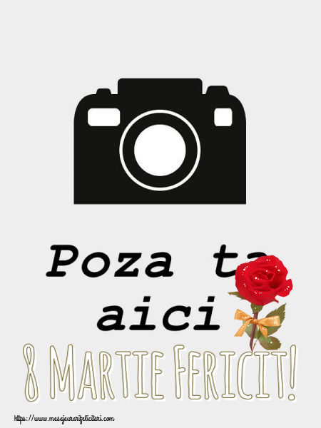 Personalizare felicitari de Ziua femeii 8 martie | 8 Martie Fericit! - Rama foto