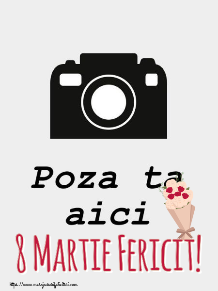 Personalizare felicitari de Ziua femeii 8 martie | 8 Martie Fericit! - Rama foto