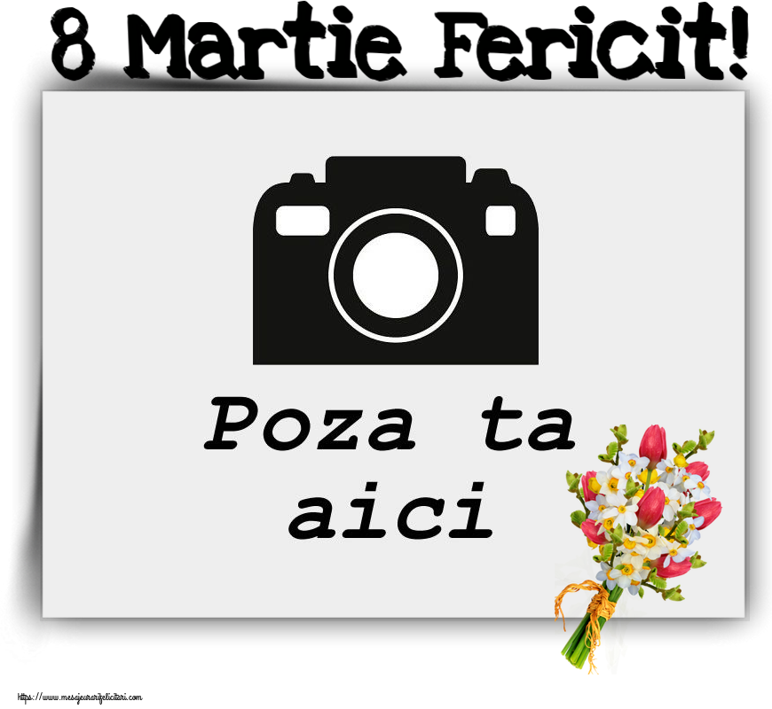 Personalizare felicitari de Ziua femeii 8 martie | 8 Martie Fericit! - Rama foto