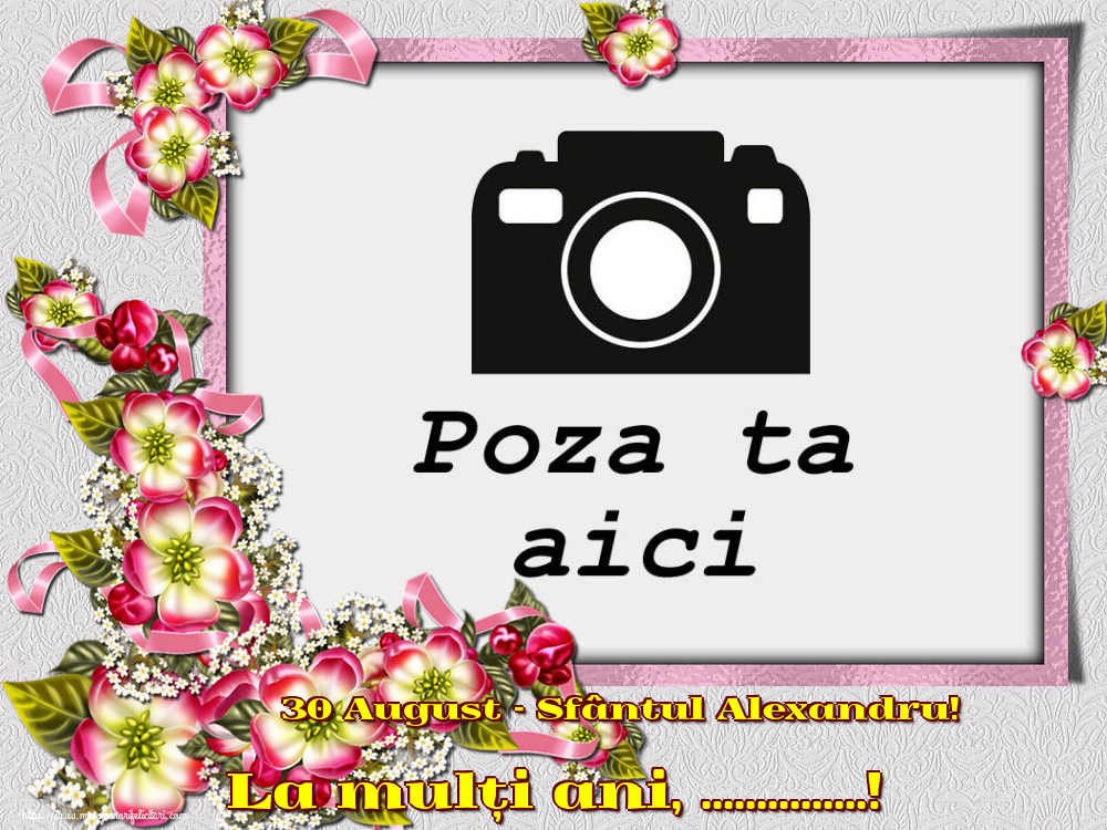 Personalizare Felicitari Cu Poza Si Nume Sfantul Alexandru 30 August Sfantul Alexandru La MulÈi Ani Rama Foto Felicitaripersonalizate Com