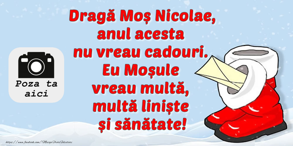 Personalizare felicitari de Mos Nicolae | Scrisoare pentru Moș Nicolae