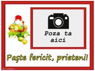 Personalizare felicitari de Pasti | Paște fericit, prieteni! - Rama foto