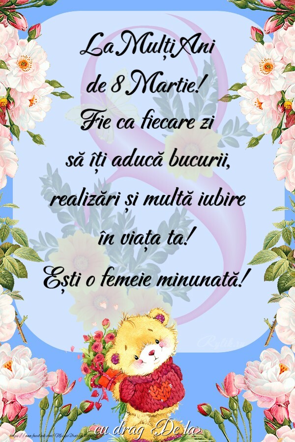 Personalizare felicitari de Ziua femeii 8 martie | La Mulți Ani  de 8 Martie!