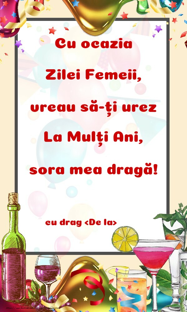 Personalizare felicitari de Ziua femeii 8 martie | Cu ocazia  Zilei Femeii, vreau să-ți urez La Mulți Ani