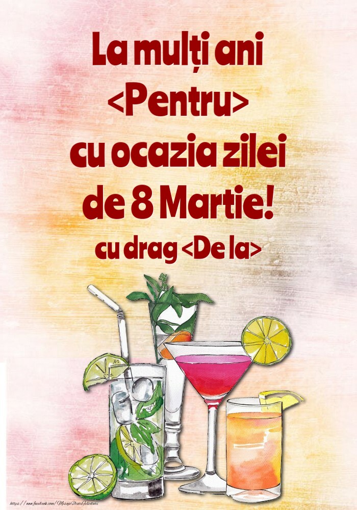 Personalizare felicitari de Ziua femeii 8 martie | Felicitare de 8 martie