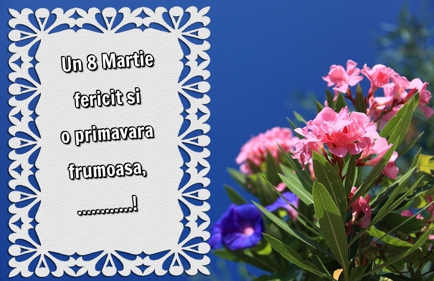 Personalizare felicitari de Ziua femeii 8 martie | Un 8 Martie fericit si o primavara frumoasa, ...! - flori de camp