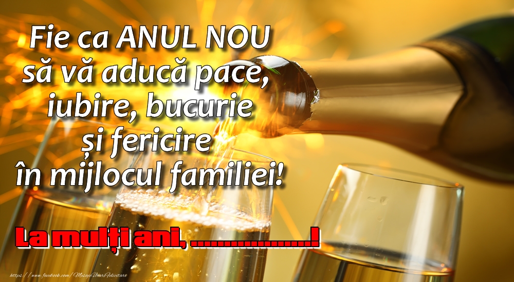 Urare de ANUL NOU Personalizare felicitari cu nume