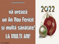 Personalizare felicitari de Anul Nou | ... vă urează un An Nou Fericit și multă sănătate! LA MULȚI ANI!