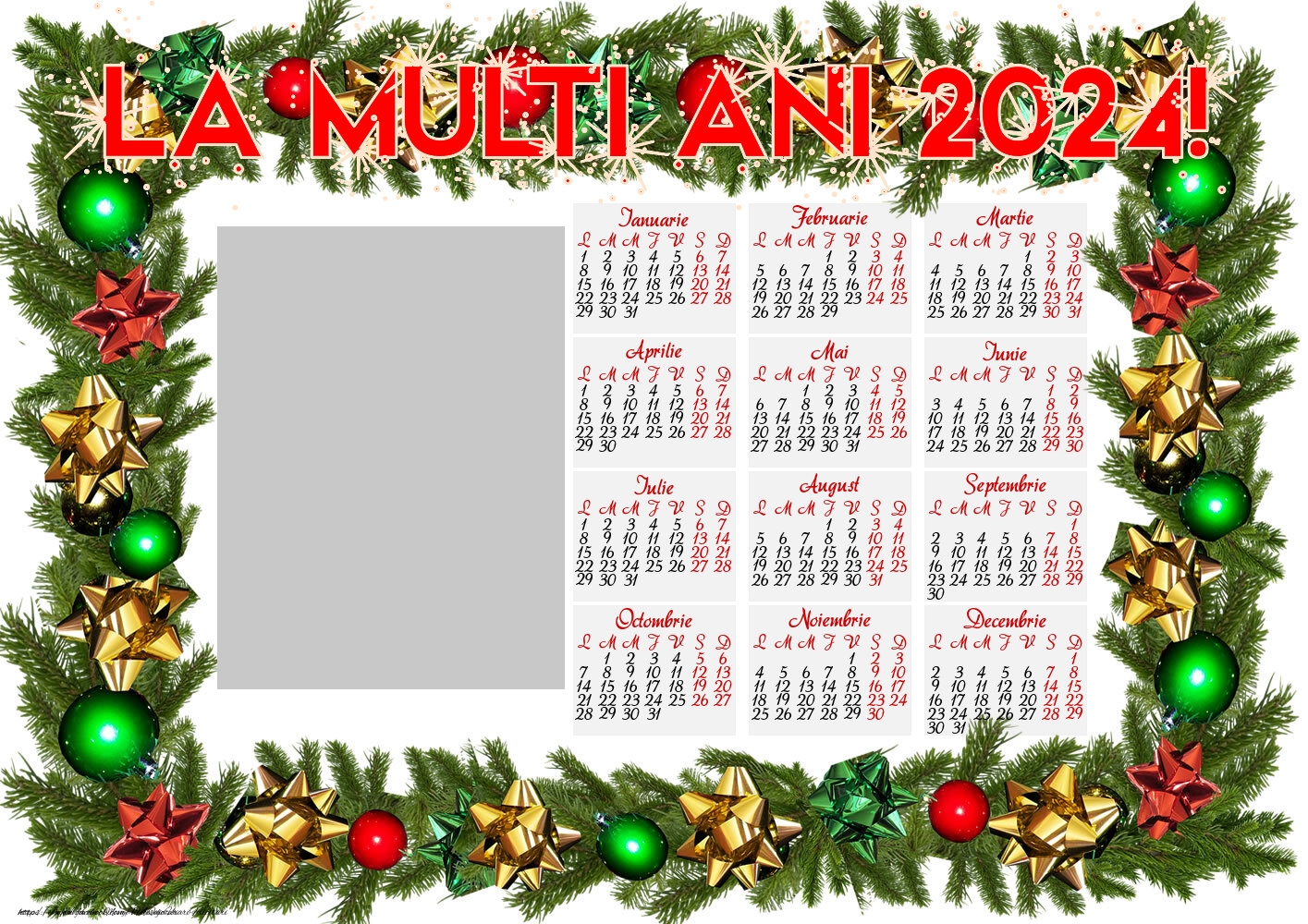 Personalizare felicitari Calendare | La multi ani 2024! - Calendar Model 0031
