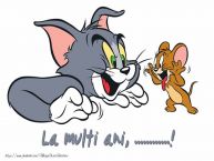 Personalizare felicitari pentru copii | Felicitare cu Tom si Jerry: La multi ani, ...!