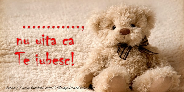 Personalizare felicitari de dragoste | ... nu uita ca Te iubesc!
