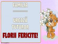Personalizare felicitari de Florii | Familia ... urează tuturor Florii fericite!