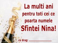 Personalizare felicitari de Sfânta Nina | La multi ani pentru toti cei ce poarta numele Sfintei Nina! ...