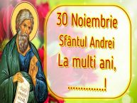 Personalizare felicitari de Sfantul Andrei | 30 Noiembrie Sfântul Andrei La multi ani, ...!