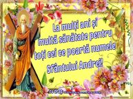 Personalizare felicitari de Sfantul Andrei | La mulți ani și multă sănătate pentru toți cei ce poartă numele Sfântului Andrei! ...!