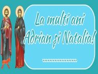 Personalizare felicitari de Sfintii Adrian si Natalia | La multi ani Adrian și Natalia! ...