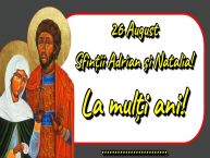 Personalizare felicitari de Sfintii Adrian si Natalia | 26 August Sfinții Adrian și Natalia! La mulți ani! ...