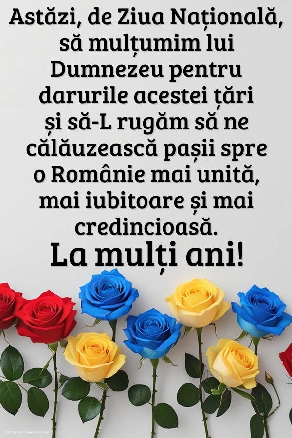 Poze cu urări de 1 Decembrie 2025: Trandafiri