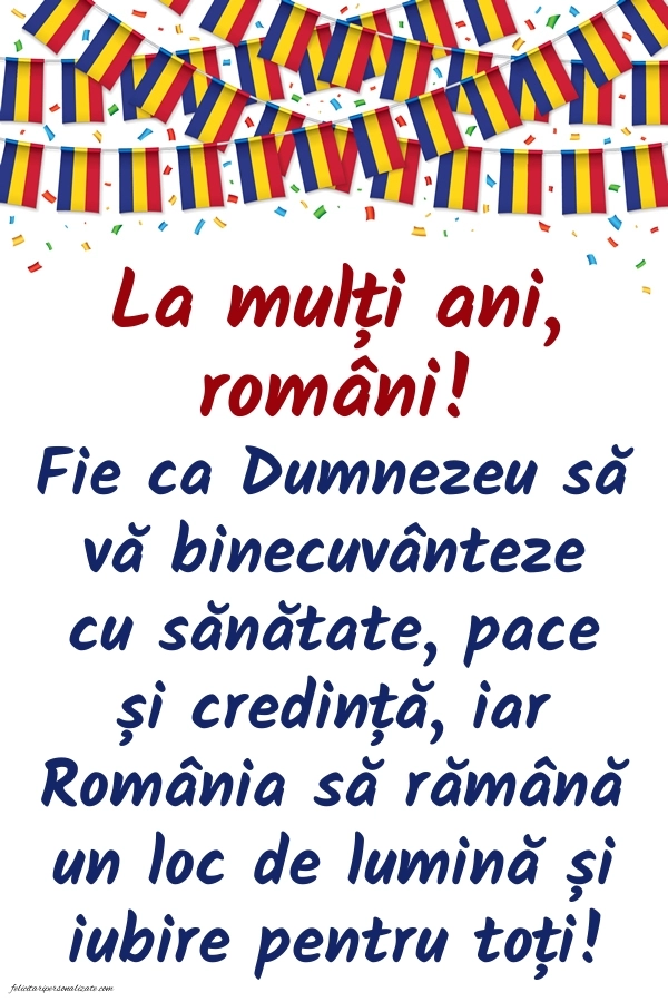 Poze cu urări de 1 Decembrie 2025: Ziua Națională a României