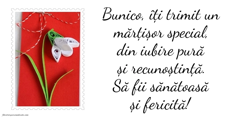 Imagini cu felicitări de 1 Martie pentru Bunică: Mărțișor