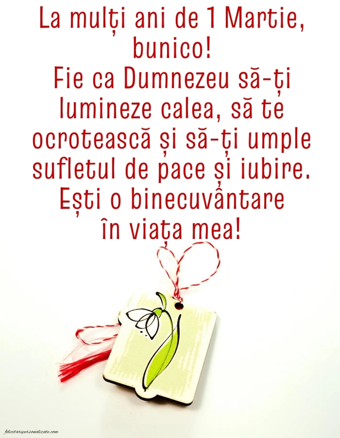 Imagini cu felicitări de 1 Martie pentru Bunică: Ghiocei