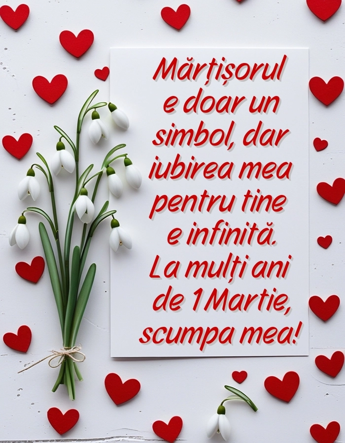 Imagini cu felicitări de 1 Martie pentru Fiică: Ghiocei