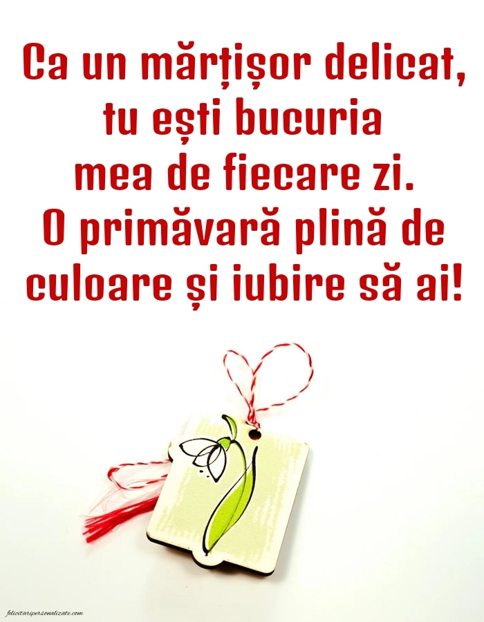 Imagini cu felicitări de 1 Martie pentru Fiică: Ghiocei